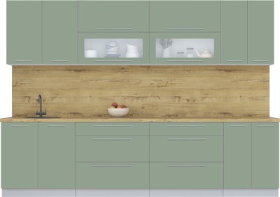 Кухонный гарнитур Интерлиния Мила Пластик 3.0 В - фото