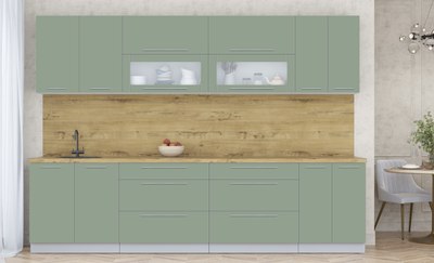 Кухонный гарнитур Интерлиния Мила Пластик 3.0 В