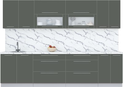 Кухонный гарнитур Интерлиния Мила Пластик 3.0 В - фото