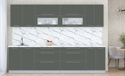 Кухонный гарнитур Интерлиния Мила Пластик 3.0 В