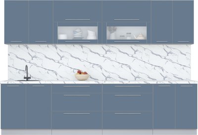 Кухонный гарнитур Интерлиния Мила Пластик 3.1 В - фото