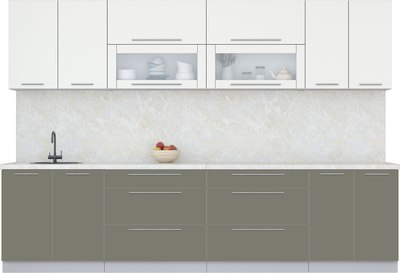 Кухонный гарнитур Интерлиния Мила Пластик 3.1 В - фото
