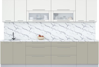 Кухонный гарнитур Интерлиния Мила Пластик 3.1 В - фото