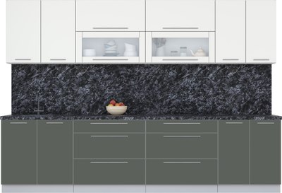 Кухонный гарнитур Интерлиния Мила Пластик 3.1 В - фото