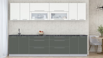 Кухонный гарнитур Интерлиния Мила Пластик 3.1 В