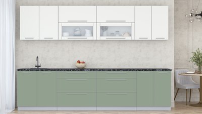 Кухонный гарнитур Интерлиния Мила Пластик 3.1 В