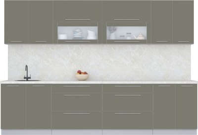 Кухонный гарнитур Интерлиния Мила Пластик 3.1 В - фото