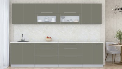 Кухонный гарнитур Интерлиния Мила Пластик 3.1 В