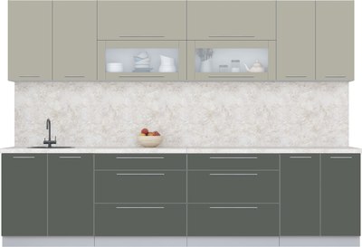 Кухонный гарнитур Интерлиния Мила Пластик 3.1 В - фото