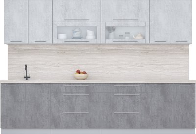 Кухонный гарнитур Интерлиния Мила Пластик 3.1 В - фото
