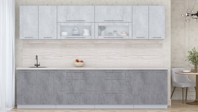 Кухонный гарнитур Интерлиния Мила Пластик 3.1 В