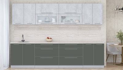 Кухонный гарнитур Интерлиния Мила Пластик 3.1 В