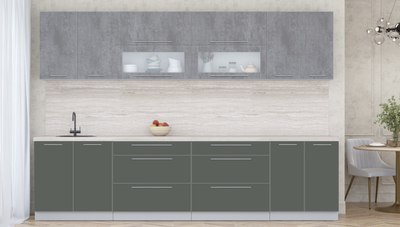 Кухонный гарнитур Интерлиния Мила Пластик 3.1 В