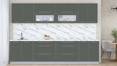 Кухонный гарнитур Интерлиния Мила Пластик 3.1 В