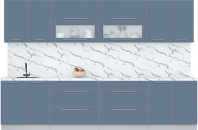 Кухонный гарнитур Интерлиния Мила Пластик 3.2 В - фото