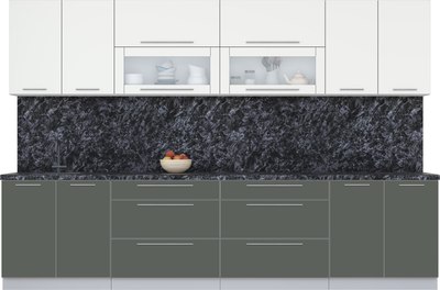 Кухонный гарнитур Интерлиния Мила Пластик 3.2 В - фото