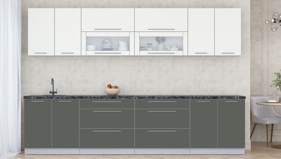 Кухонный гарнитур Интерлиния Мила Пластик 3.2 В