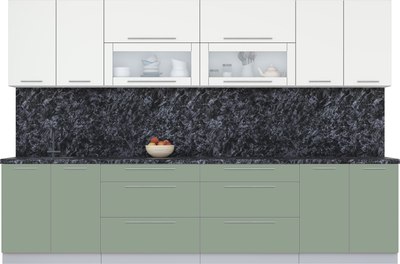 Кухонный гарнитур Интерлиния Мила Пластик 3.2 В - фото