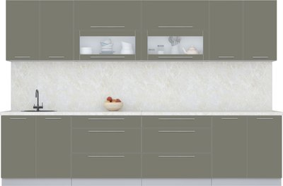 Кухонный гарнитур Интерлиния Мила Пластик 3.2 В - фото