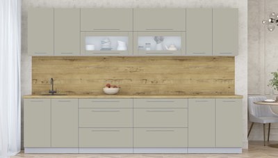 Кухонный гарнитур Интерлиния Мила Пластик 3.2 В