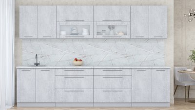 Кухонный гарнитур Интерлиния Мила Пластик 3.2 В