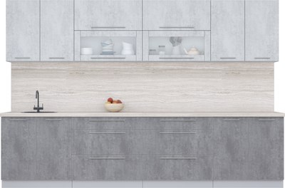 Кухонный гарнитур Интерлиния Мила Пластик 3.2 В - фото