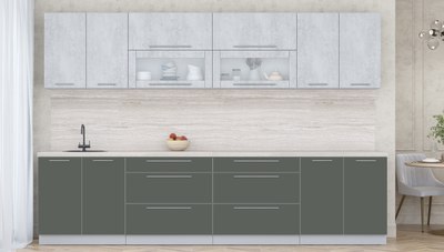 Кухонный гарнитур Интерлиния Мила Пластик 3.2 В