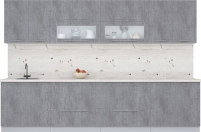 Кухонный гарнитур Интерлиния Мила Пластик 3.2 В - фото