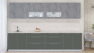 Кухонный гарнитур Интерлиния Мила Пластик 3.2 В