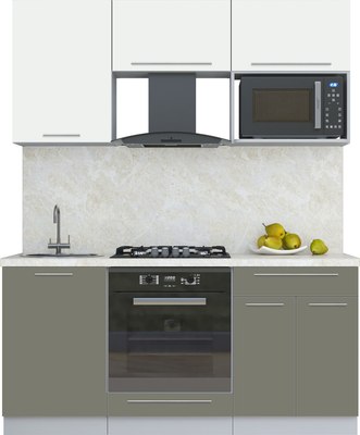 Кухонный гарнитур Интерлиния Мила Пластик 1.7 - фото