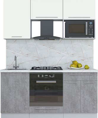 Кухонный гарнитур Интерлиния Мила Пластик 1.7 - фото