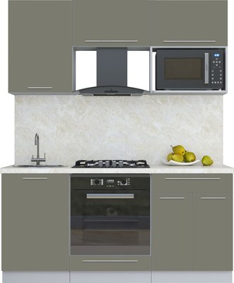 Кухонный гарнитур Интерлиния Мила Пластик 1.7 - фото