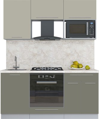 Кухонный гарнитур Интерлиния Мила Пластик 1.7 - фото
