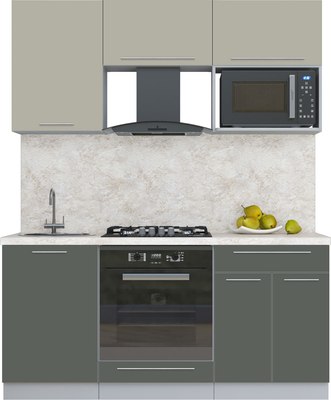 Кухонный гарнитур Интерлиния Мила Пластик 1.7 - фото