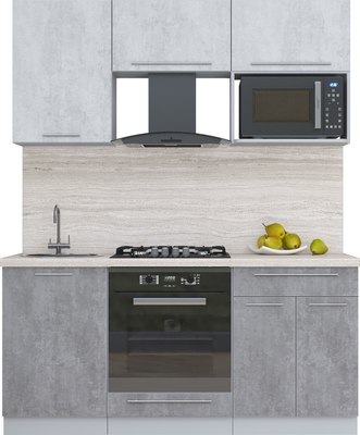 Кухонный гарнитур Интерлиния Мила Пластик 1.7 - фото