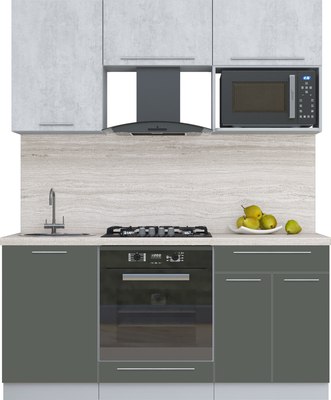 Кухонный гарнитур Интерлиния Мила Пластик 1.7 - фото