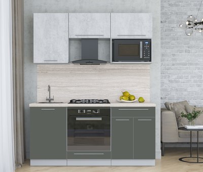 Кухонный гарнитур Интерлиния Мила Пластик 1.7