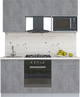Кухонный гарнитур Интерлиния Мила Пластик 1.7 - фото