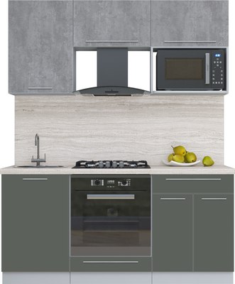 Кухонный гарнитур Интерлиния Мила Пластик 1.7 - фото