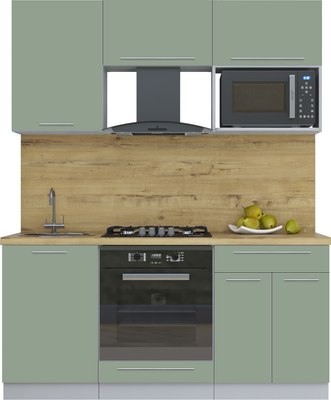 Кухонный гарнитур Интерлиния Мила Пластик 1.7 - фото