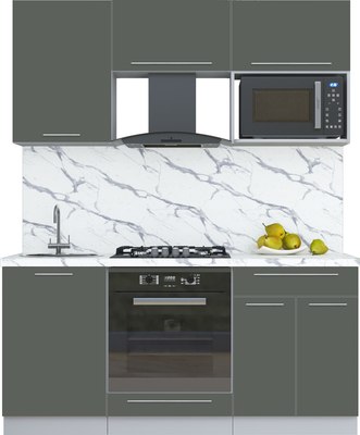 Кухонный гарнитур Интерлиния Мила Пластик 1.7 - фото