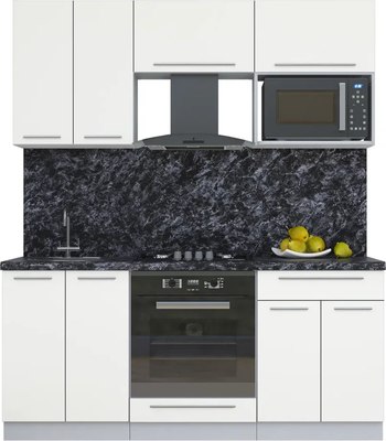 Кухонный гарнитур Интерлиния Мила Пластик 1.8 - фото