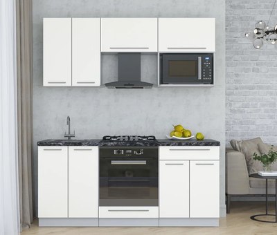 Кухонный гарнитур Интерлиния Мила Пластик 1.8