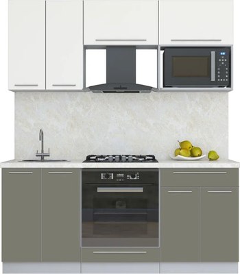 Кухонный гарнитур Интерлиния Мила Пластик 1.8 - фото