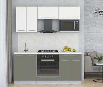 Кухонный гарнитур Интерлиния Мила Пластик 1.8