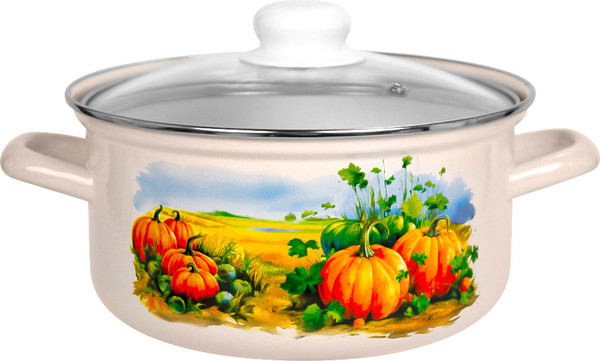 Кастрюля Лысьвенские эмали Осенний вайб С-1508 САП2/4ЖмЭК - фото