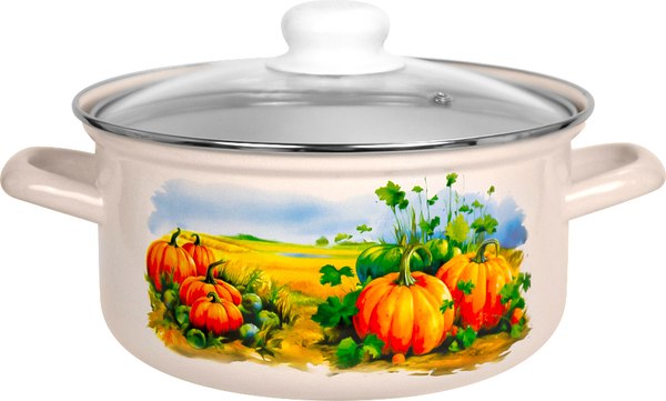 Кастрюля Лысьвенские эмали Осенний вайб С-1510 САП2/4ЖмЭК - фото