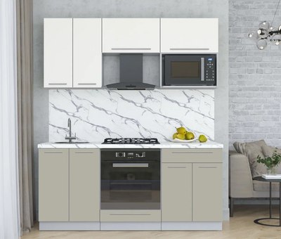 Кухонный гарнитур Интерлиния Мила Пластик 1.8