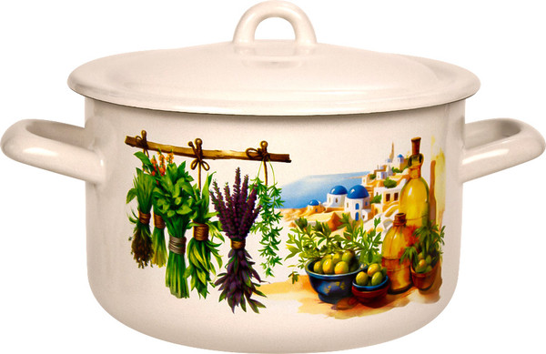 Кастрюля Лысьвенские эмали Санторини С-16111/4ЖмЭК - фото