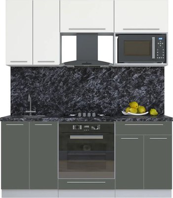Кухонный гарнитур Интерлиния Мила Пластик 1.8 - фото